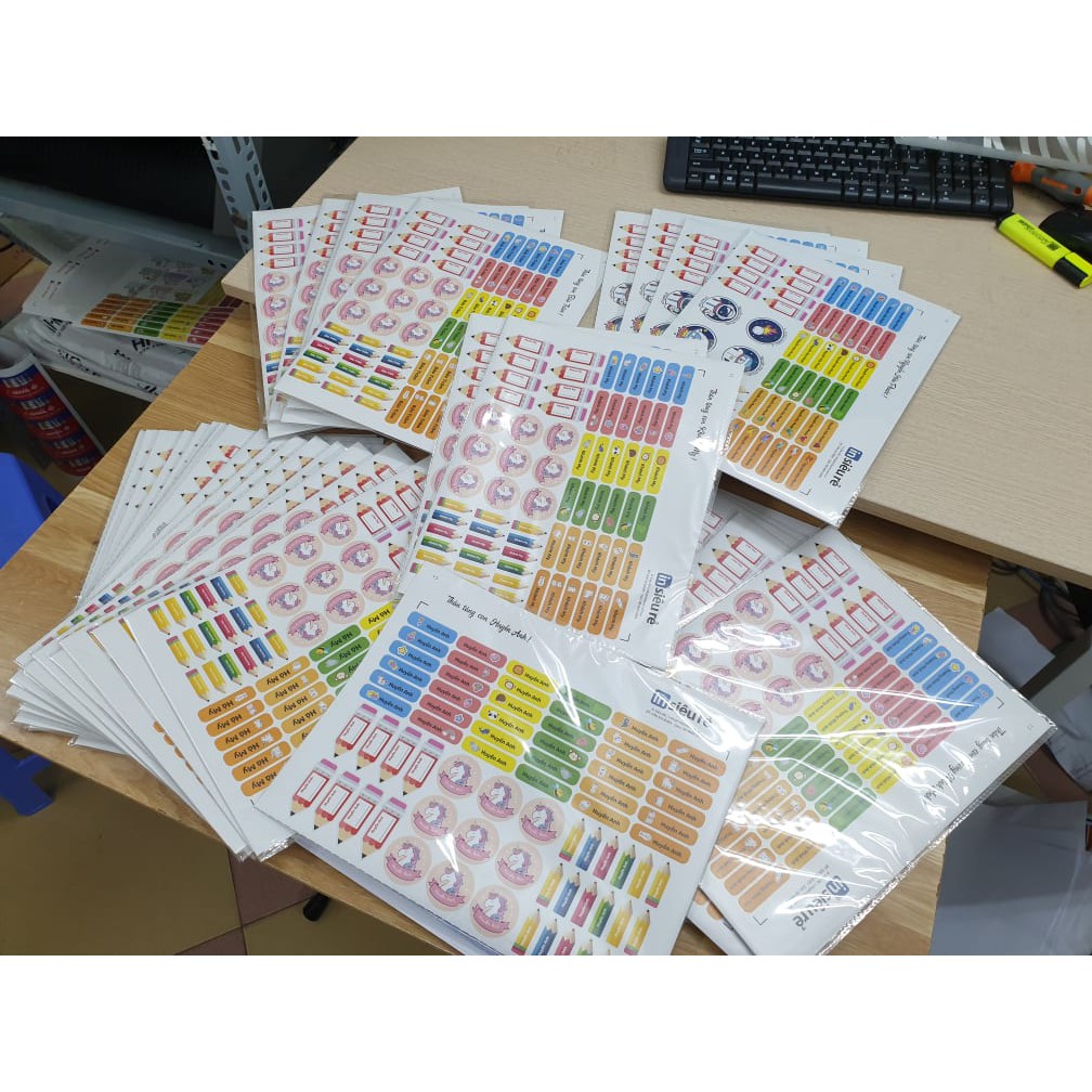100 STICKER Cute IN TÊN BÉ dán đồ dùng học tập  SIÊU DỄ THƯƠNG