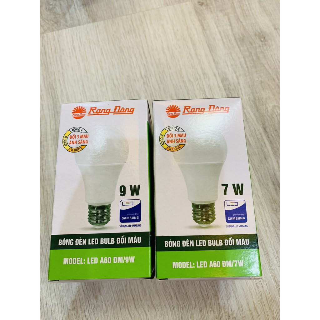 Bóng đèn Ledbulb Rạng Đông 3 chế độ ánh sáng LED A60 ĐM/7W 9W