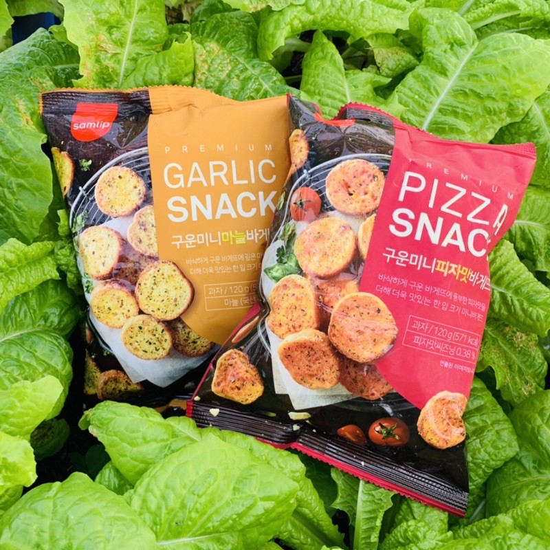 Bánh mì sấy bơ tỏi Hàn Quốc Garlic Snacks 120gr (1)