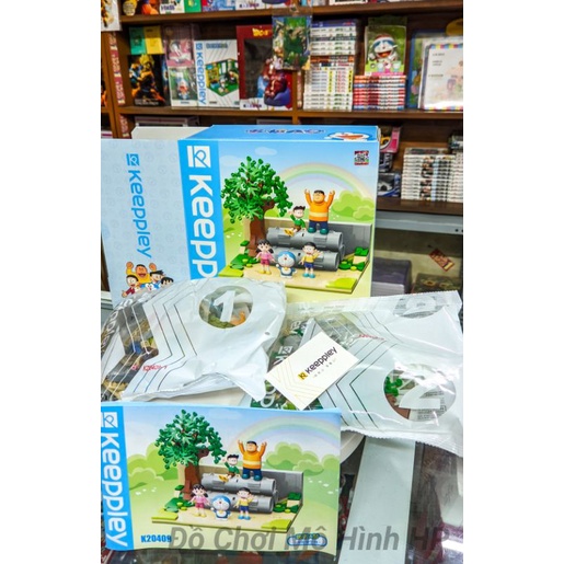 Doraemon: Bộ Lego 5 nhân vật Doraemon sân bóng chày.