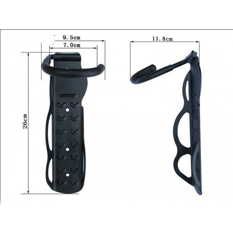 Giá treo xe đạp lên tường thép Sơn tĩnh điện 1 móc tặng kèm bộ vít nở