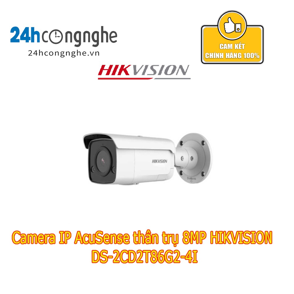 Camera IP AcuSense thân trụ 8MP HIKVISION DS-2CD2T86G2-4I