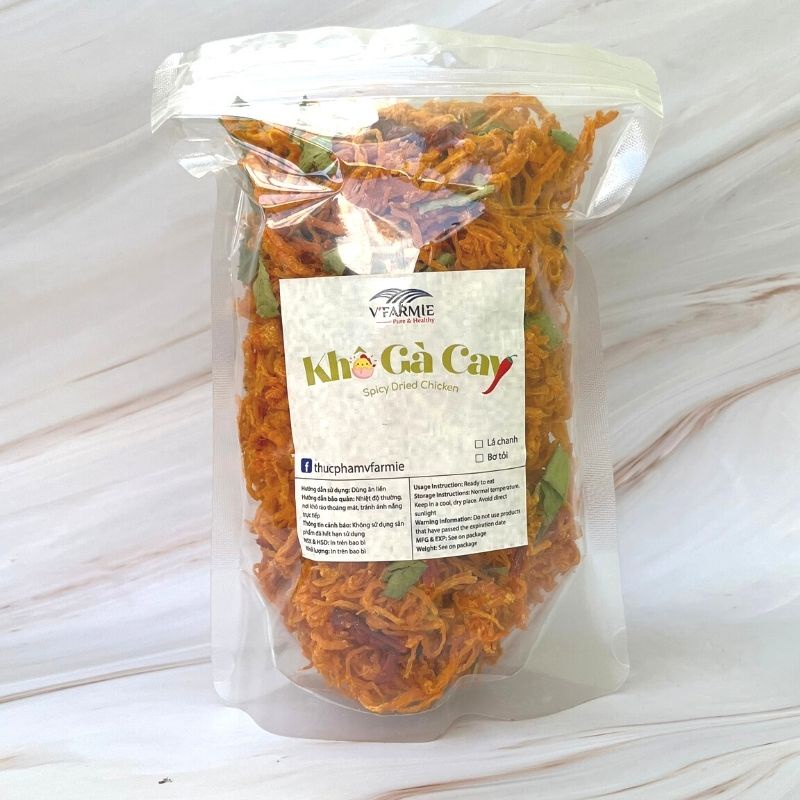 500g Khô gà cay lá chanh Loại 1 thơm ngon | BigBuy360 - bigbuy360.vn