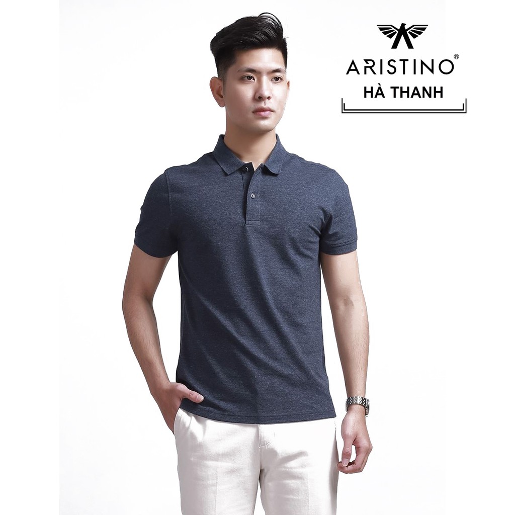 Áo Polo Nam Aristino APS014s8 Màu Xanh Tím Than Slim còn S
