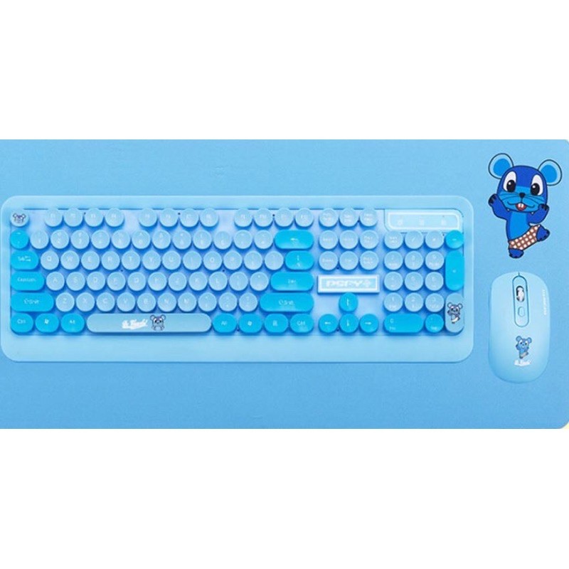Bộ bàn phím và chuột không dây Siêu Xinh thời trang K68 màu đen vàng xanh sặc sỡ tương thích máy tính, laptop, pc | BigBuy360 - bigbuy360.vn