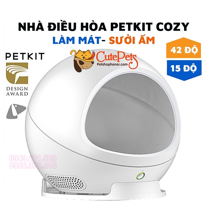 Nhà điều hòa thông minh PETKIT COZY cho chó mèo chính Hãng BH 12 tháng - CutePets