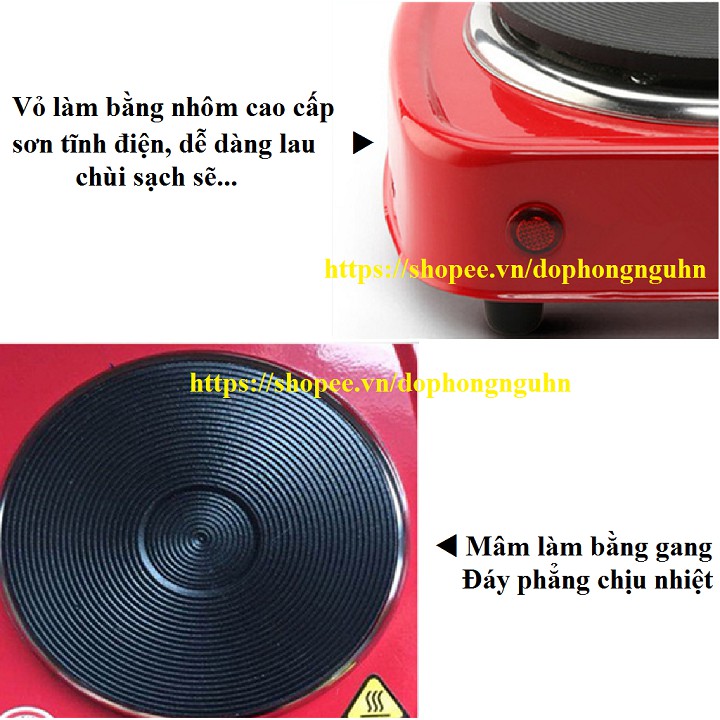 Bếp điện mini 500W dành cho dân văn phòng, sinh viên