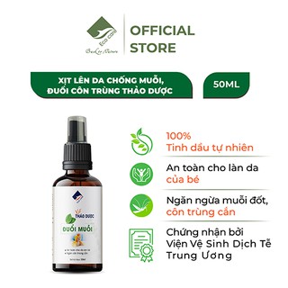 Xịt chống muỗi đốt thảo dược Ecocare 50ml, thành phần 100% tự nhiên