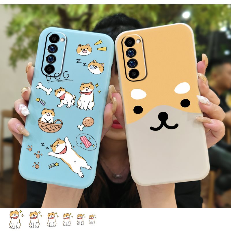 Ốp Điện Thoại Silicon Màu Trơn Chống Rơi Bảo Vệ Ống Kính Máy Ảnh Cho OPPO Reno4 Pro 4G silicone