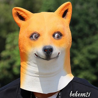 [HUSKY] Mặt nạ hóa trang hình chú CHÓ NGÁO VÀNG chó husky shiba  dùng trong hóa trang halloween Cosplay trung thu lễ hội
