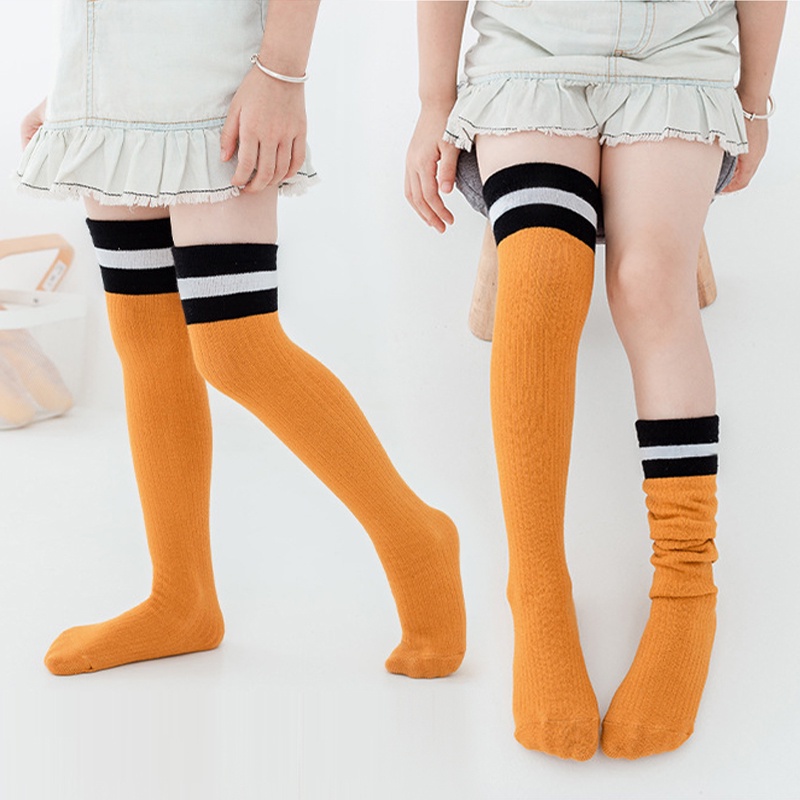 Vớ Dài Qua Gối Co Giãn Thoáng Khí Phong Cách Nhật Bản Cho Bé Gái 4-12 Tuổi