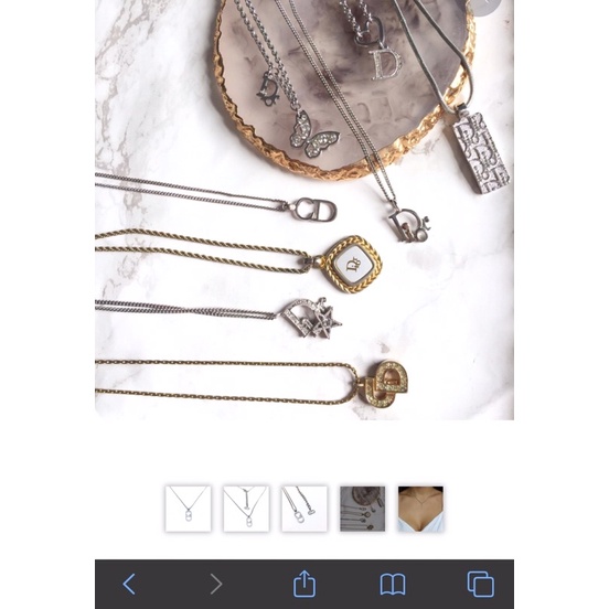 Dây chuyền vintage Dior-logo CD