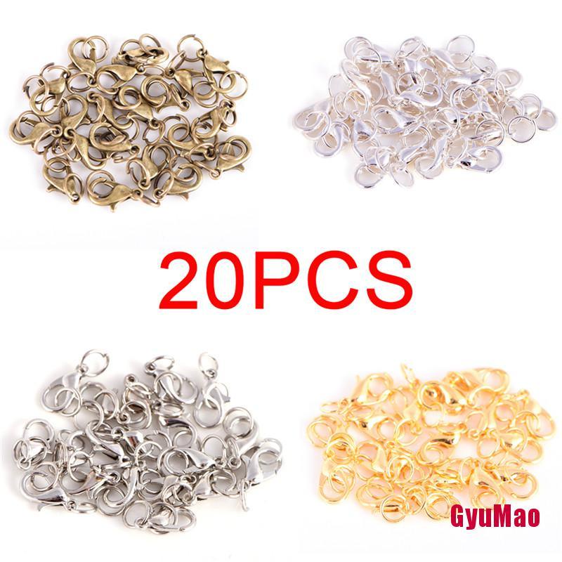 Bộ 20 Móc Cài Càng Cua Bằng Hợp Kim Dùng Làm Đồ Trang Sức DIY