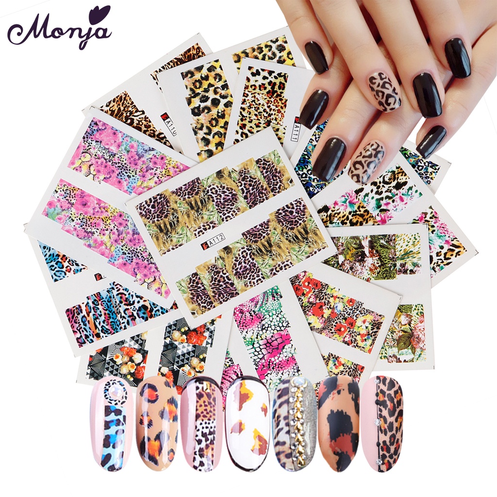 [Hàng mới về] Set 12 Miếng Dán Trang Trí Móng Tay Nghệ Thuật Họa Tiết Độc Đáo Cá Tính