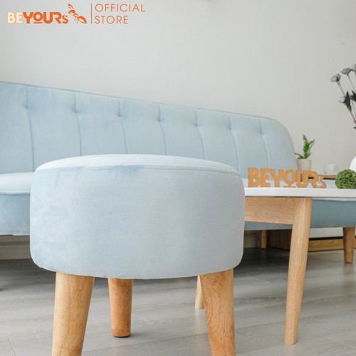 Ghế Đôn Sofa Nệm BEYOURs Tròn Chân Gỗ - Nội Thất Phòng Khách, Phòng Làm Việc