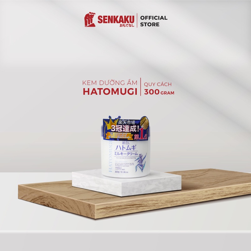 Kem dưỡng ẩm hatomugi trắng da ý dĩ Moisturizing Conditioning The Milky Nhật Bản 300g