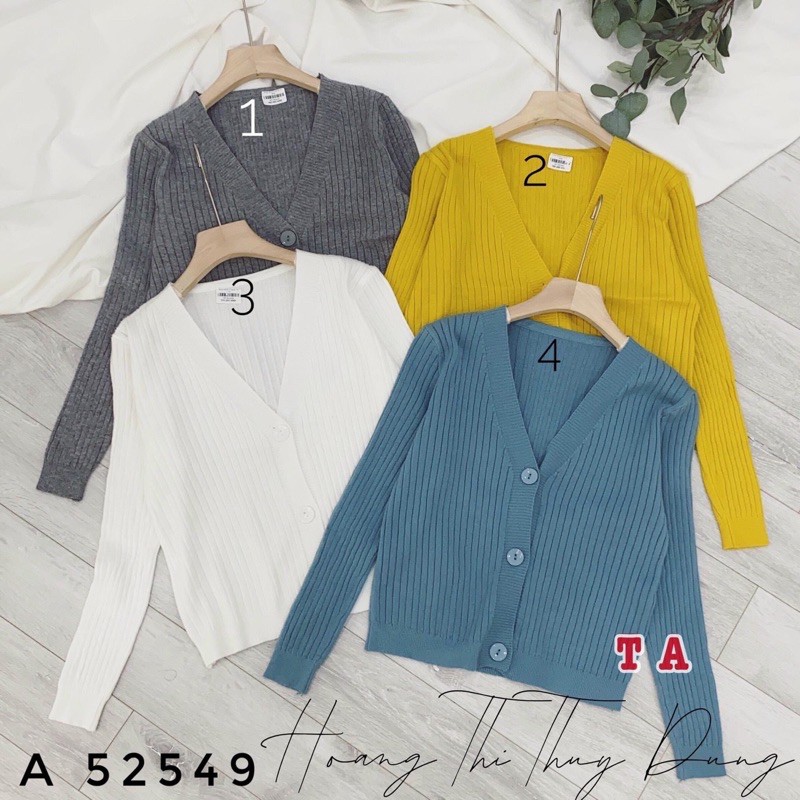[Mã SKAMFSW175 giảm 10K đơn 50K] Áo cadigan len 3 khuy giữa, Khoác len dài tay khuy nhựa AK1410 - NhiNhiShop