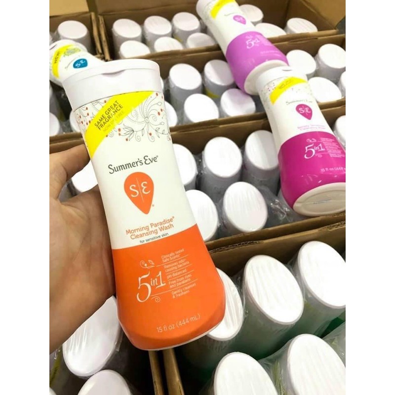 (MUA TẠI Mỹ, chai to 9 mùi) Dung dịch vệ sinh phụ nữ Summer’s Eve 444ml