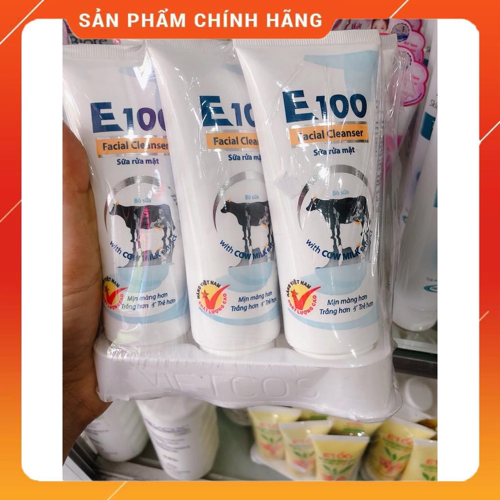 Sữa rửa mặt E100 tinh chất sữa bò tươi làm trắng da