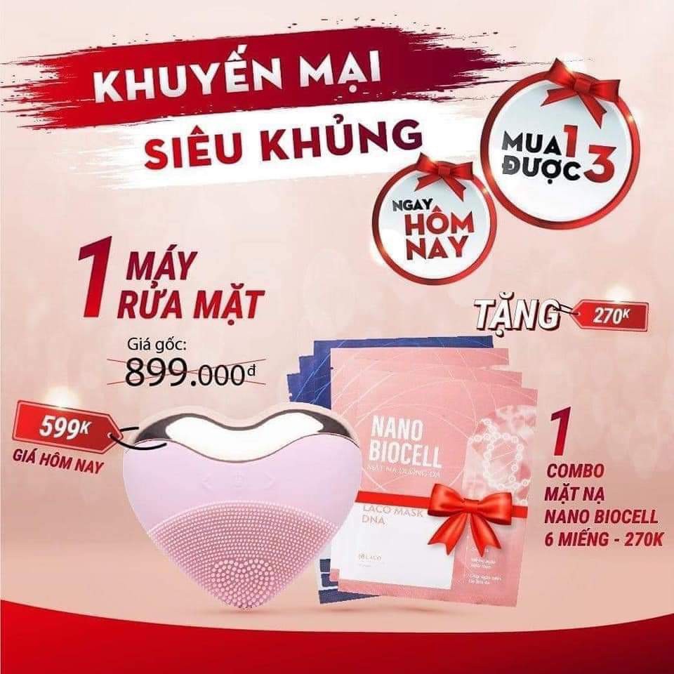 Máy rửa mặt 😻 Laco Luxury 😻 FREESHIP 😻 Tích hợp sóng âm- nâng cơ- làm sạch sâu 😻 hàng chính hãng 😻 | BigBuy360 - bigbuy360.vn