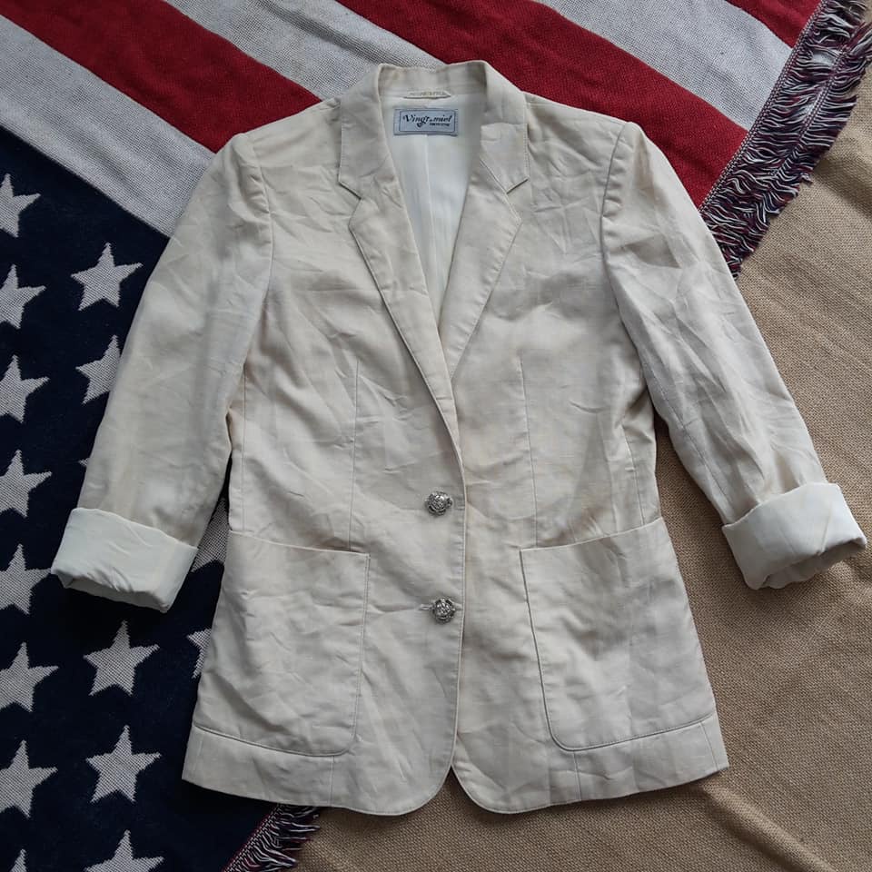 ÁO BLAZER LINEN 2HAND