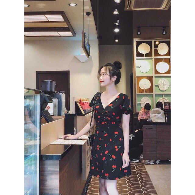 ĐẦM CHERRY NHÚN NGỰC