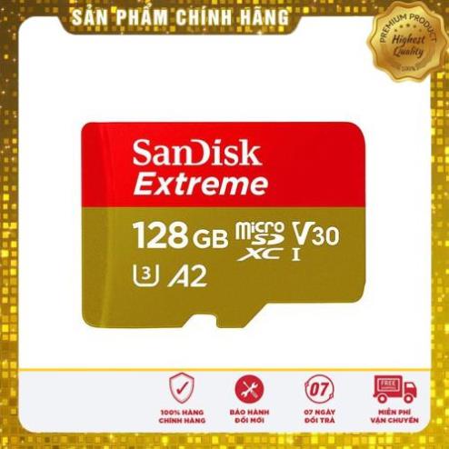 (giá khai trương) Thẻ Nhớ MicroSDXC SanDisk Extreme V30 A2 Class10 4K 128GB 160MB/s - Tốc độ siêu cao