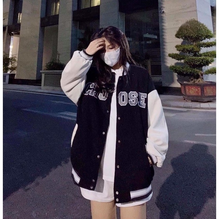 Áo Khoác Nữ, Áo Khoác Bomber Choose Phối Tay Siêu Hot Free Size | BigBuy360 - bigbuy360.vn