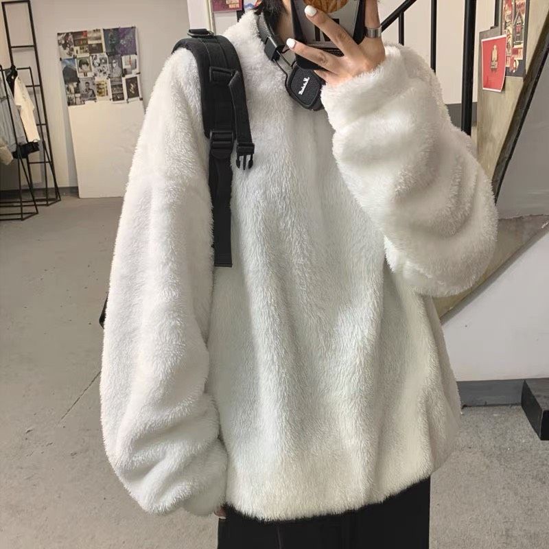 ÁO Sweater Lông Trơn From  Rộng Unisex [FREESHIP]🌺ÁO nỉ lông mịn | BigBuy360 - bigbuy360.vn