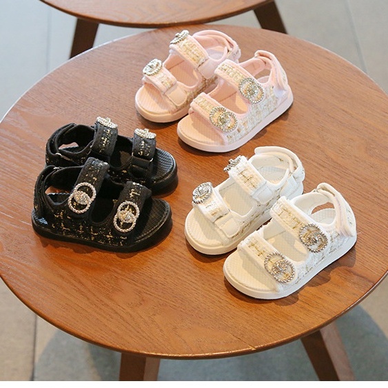 Sandal Bé Gái Phong Cách Hàn Quốc Cho Bé Từ 1 - 3 Tuổi _ Vải Dạ, Quai Dán Tùy Chỉnh