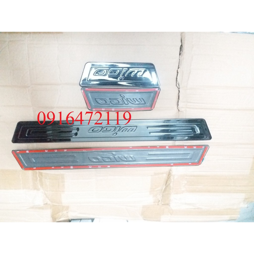 Bộ nẹp bước chân Titan Trong + Ngoài cho Xe Toyota Wigo đời 2018 đến 2021
