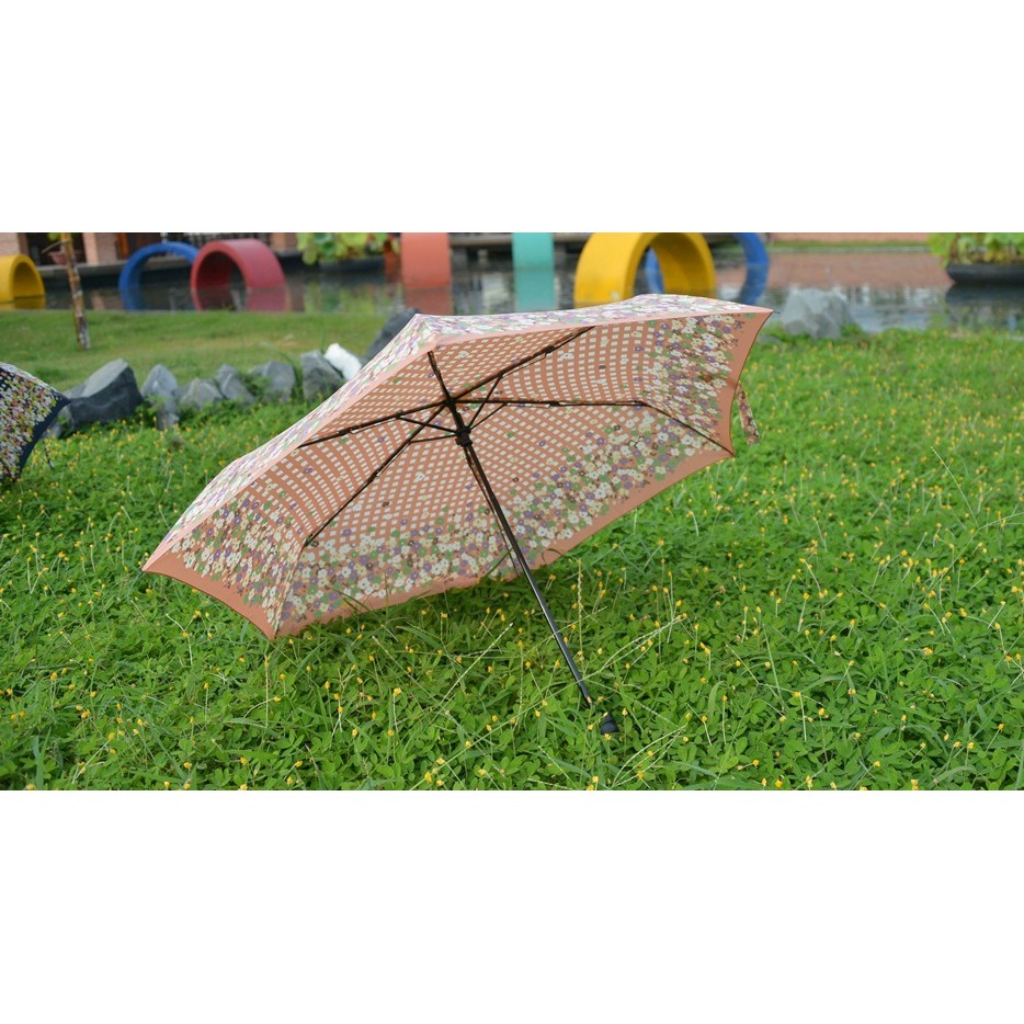Dù Cầm Tay Ghp-Garment Gấp 3 In Hoa Văn -Giao Màu Nhiên