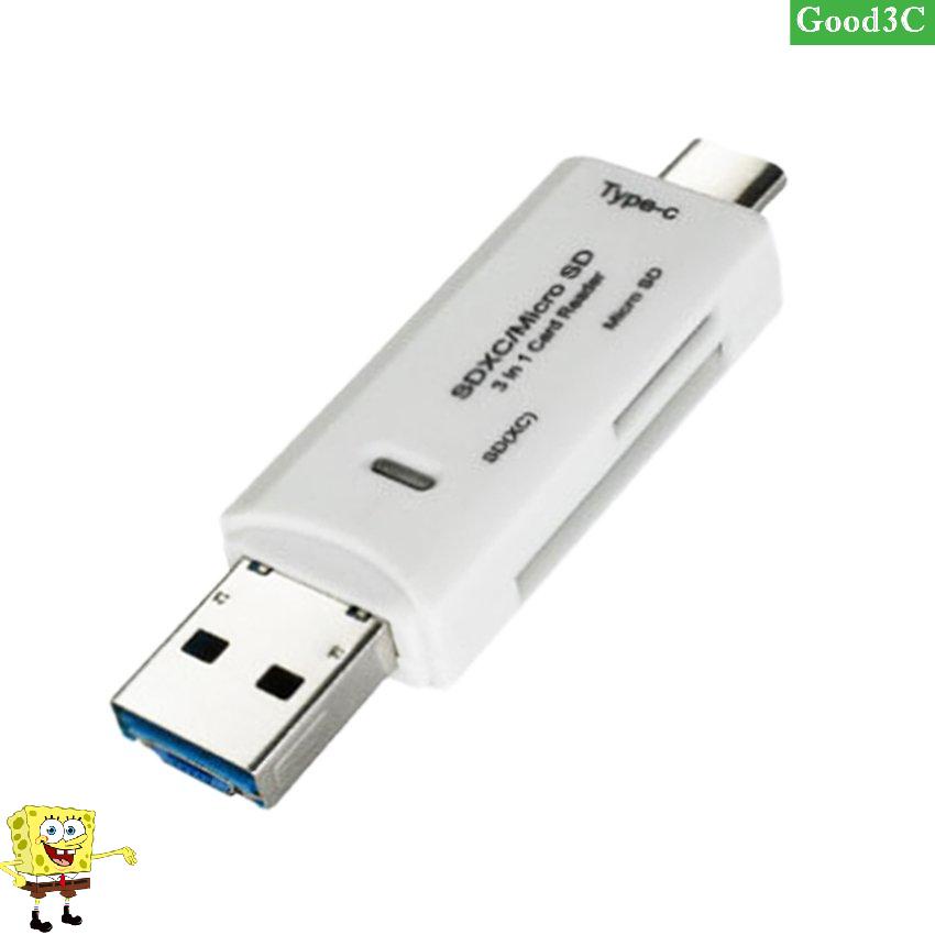 【Good】 OTG Type-C Card Reader USB 3.0 USB A Micro USB Combo to TF SD Card Reader