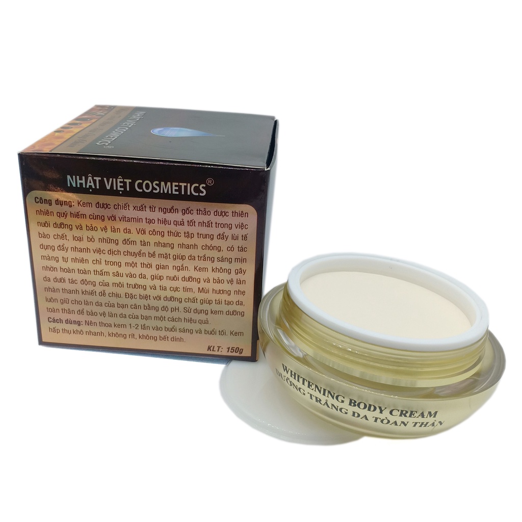 Kem dưỡng thể -Kem dưỡng trắng da toàn thân Ngọc trai đen sữa ong chúa Nhật Việt cao cấp 150g cam kết chính hãng | BigBuy360 - bigbuy360.vn