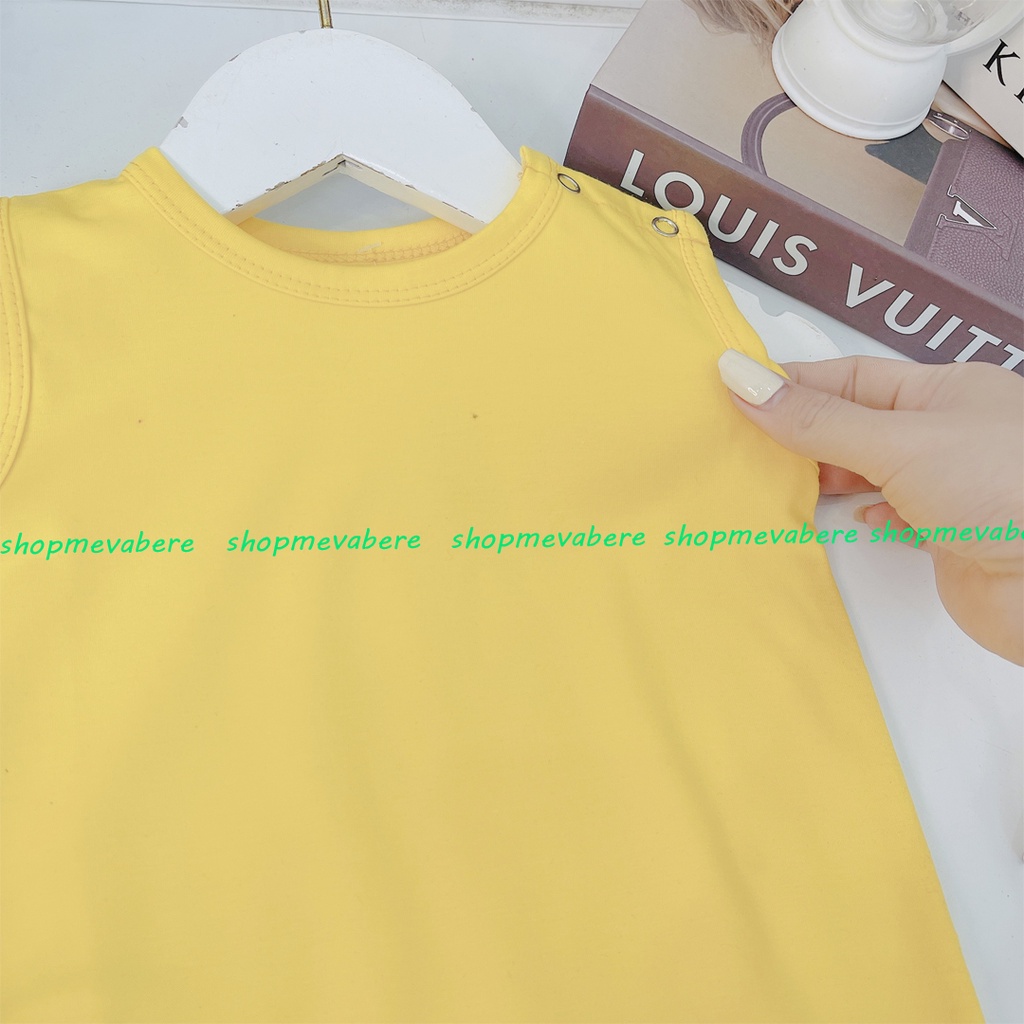 Body đùi sát nách nhiều màu cho bé sơ sinh 3-13kg, vải cotton mềm mịn thấm hút mồ hôi - BD02