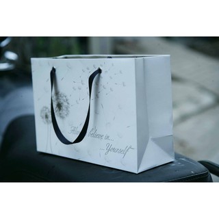 Combo 10 túi giấy quai ruy băng mẫu 19 đựng quà size 25x17x9cm
