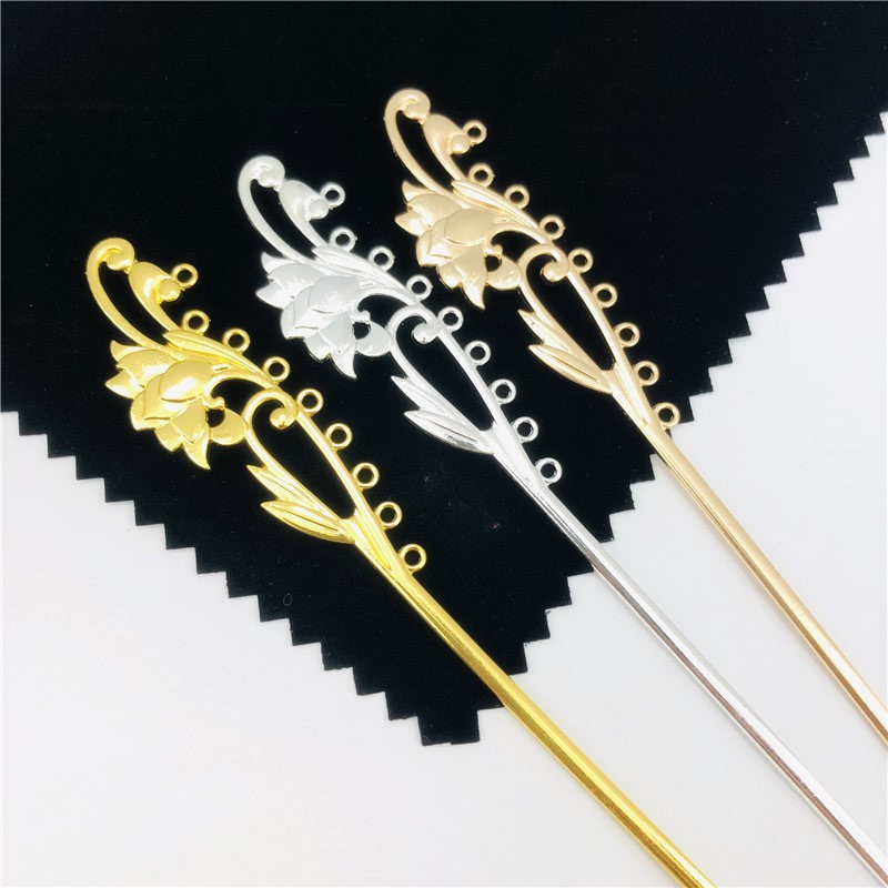 1 cán trâm cài tóc cổ trang 150mm nguyên liệu làm trâm làm trang sức cổ trang cosplay cổ phục có màu KC