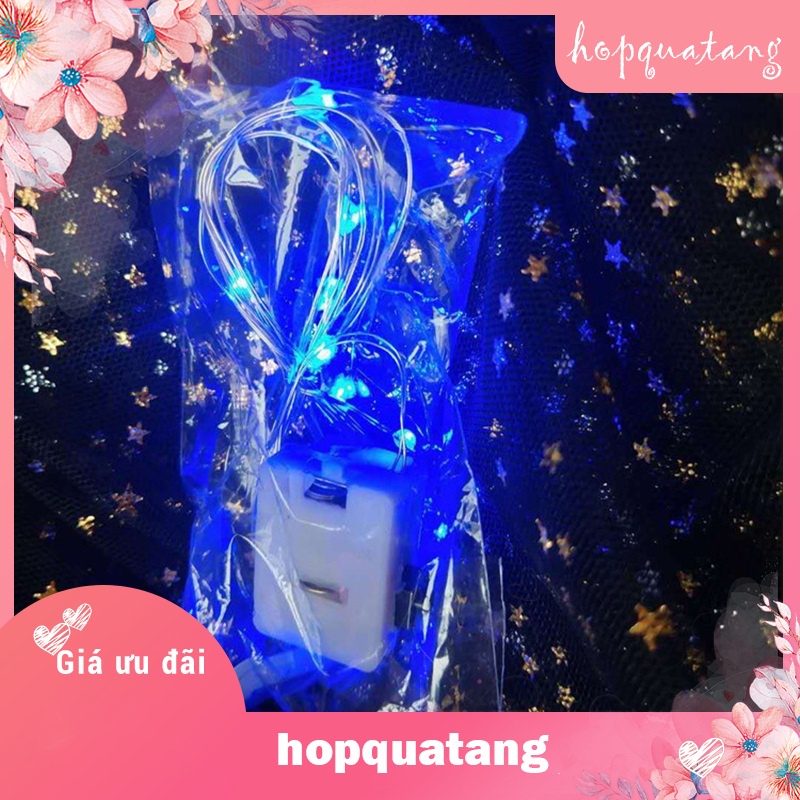 Dây đèn led trang trí fairylight đom đóm có sẵn pin 1m 2m