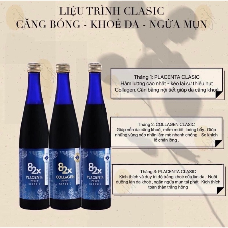 Nước Uống Đẹp Da Collagen 82X Sakura Premium và Placenta 82X Sakura Premium 500ml CHÍNH HÃNG