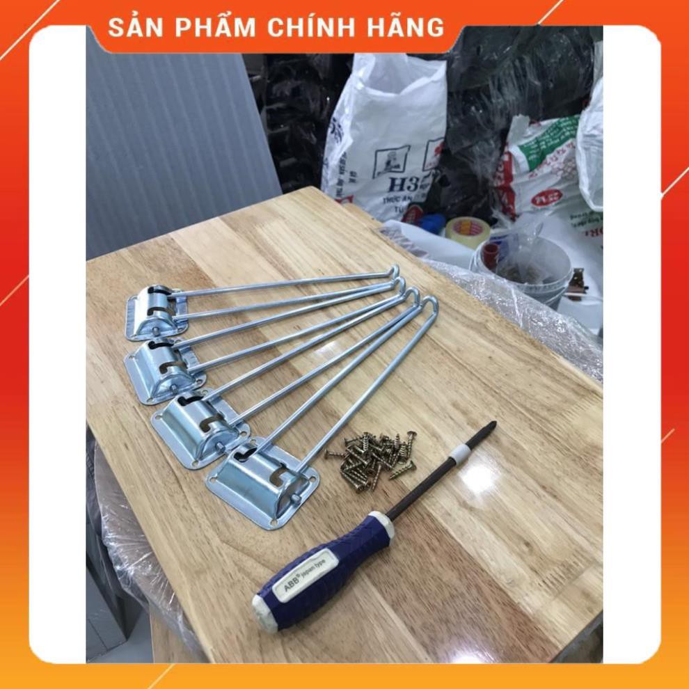 Chân bàn gấp dài 28cm gấp gọn tiện lợi phù hợp với bàn trà, bàn uống nước tặng kèm đinh vít