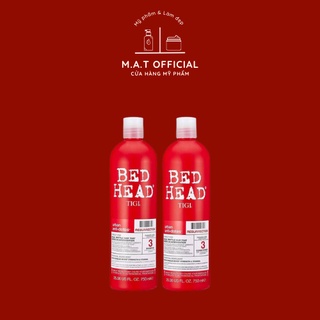 Cặp dầu gội TIGI Bed Head Màu Đỏ Siêu Mượt Tóc Loại 750ml ngăn chẻ ngọn giảm rụng tóc chính hãng