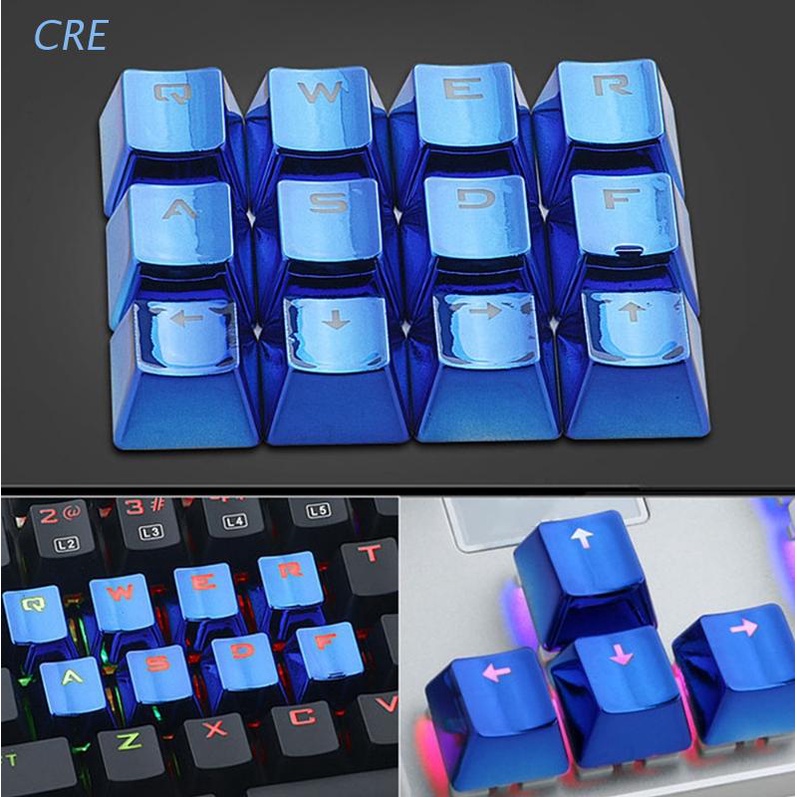Nút bàn phím PBT kim loại mạ vàng xuyên led - 2 phím