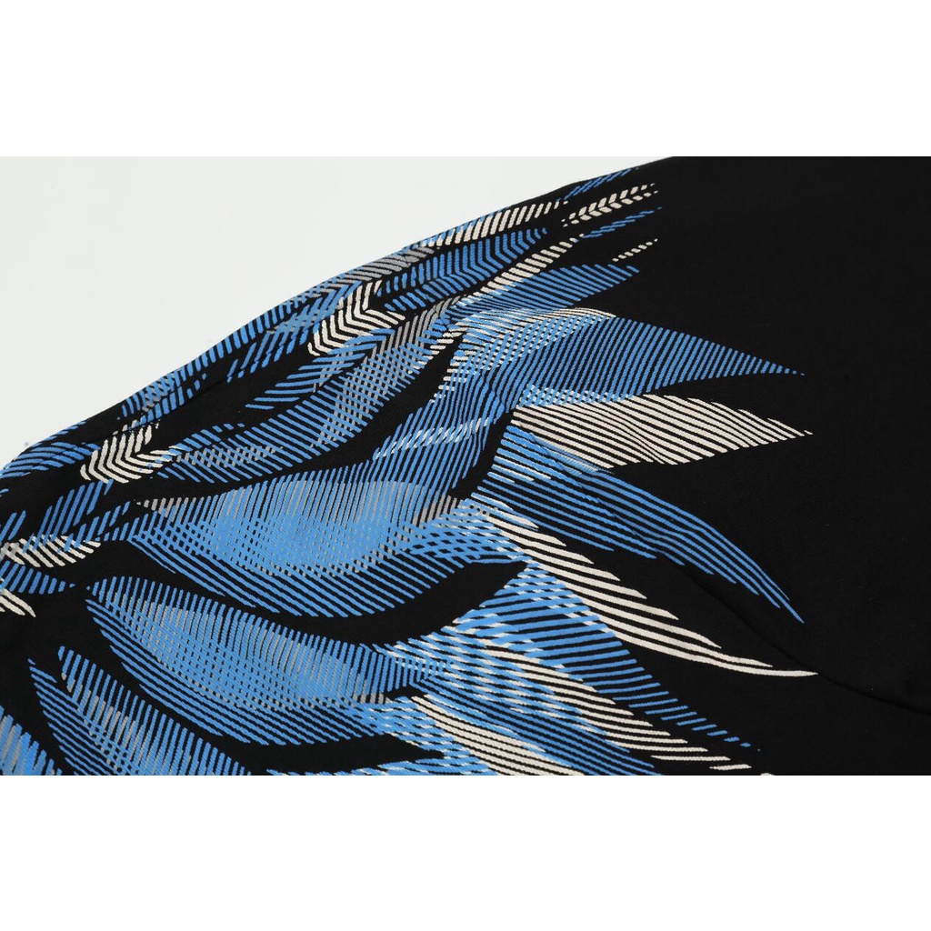 Áo Thun Đen Tay Ngắn In Hình Đôi Cánh Cá Tính Hợp Thời Trang