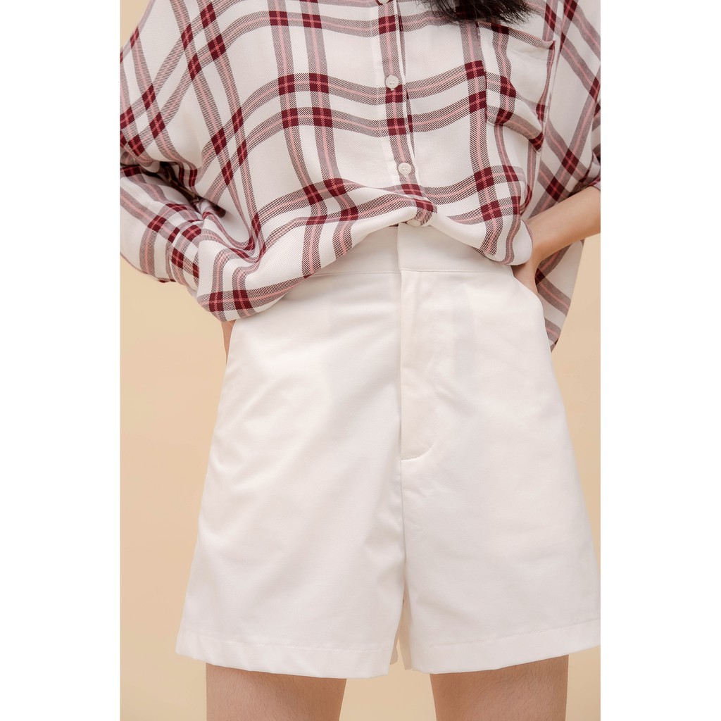 Quần short kaki LEN clothing màu trắng 7425
