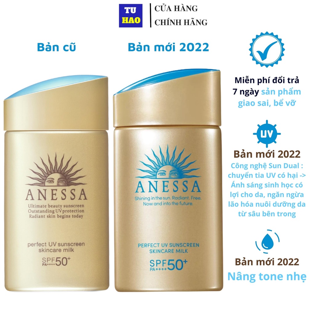 Sữa chống nắng bảo vệ hoàn hảo Anessa Perfect UV Sunscreen Skincare Milk 60ml