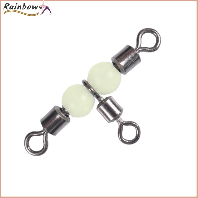 Set 10 Phụ Kiện Câu Cá Ba Khớp Xoay Linh Hoạt Hình Chữ T Màu Dạ Quang