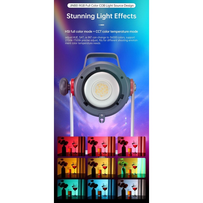Đèn led studio Jinbei EFC150 RGB hàng chính hãng, giá tốt