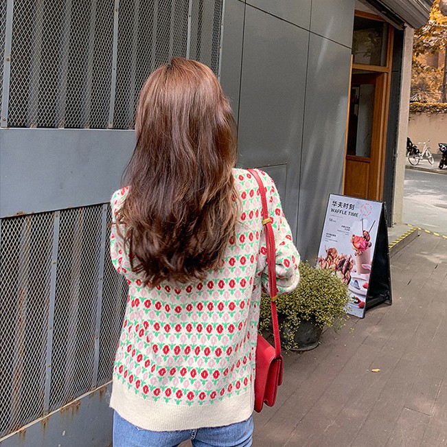Áo Khoác Len Cardigan Dài Tay Thời Trang Phong Cách Retro Cho Nữ | BigBuy360 - bigbuy360.vn