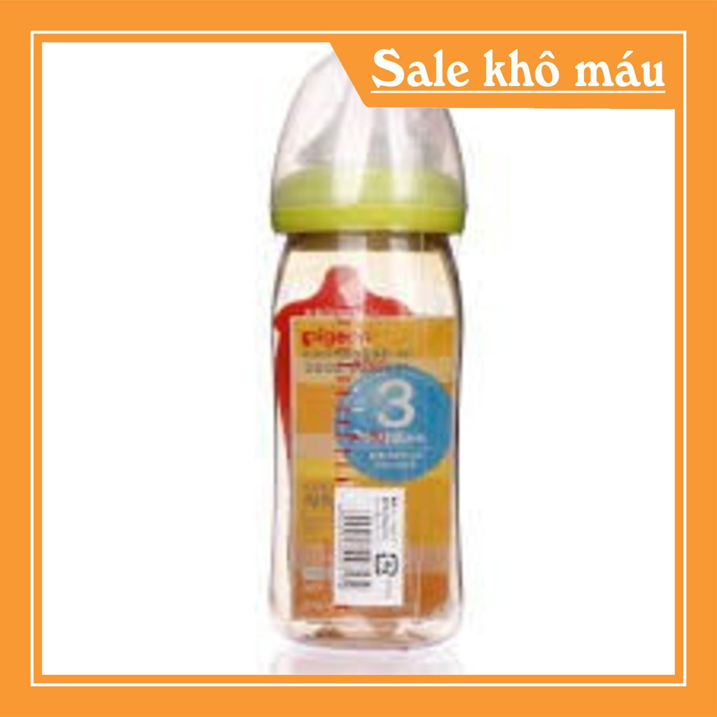 Bình Sữa Pigeon Cổ Rộng Nội Địa Nhật 240ml  - MEVABE