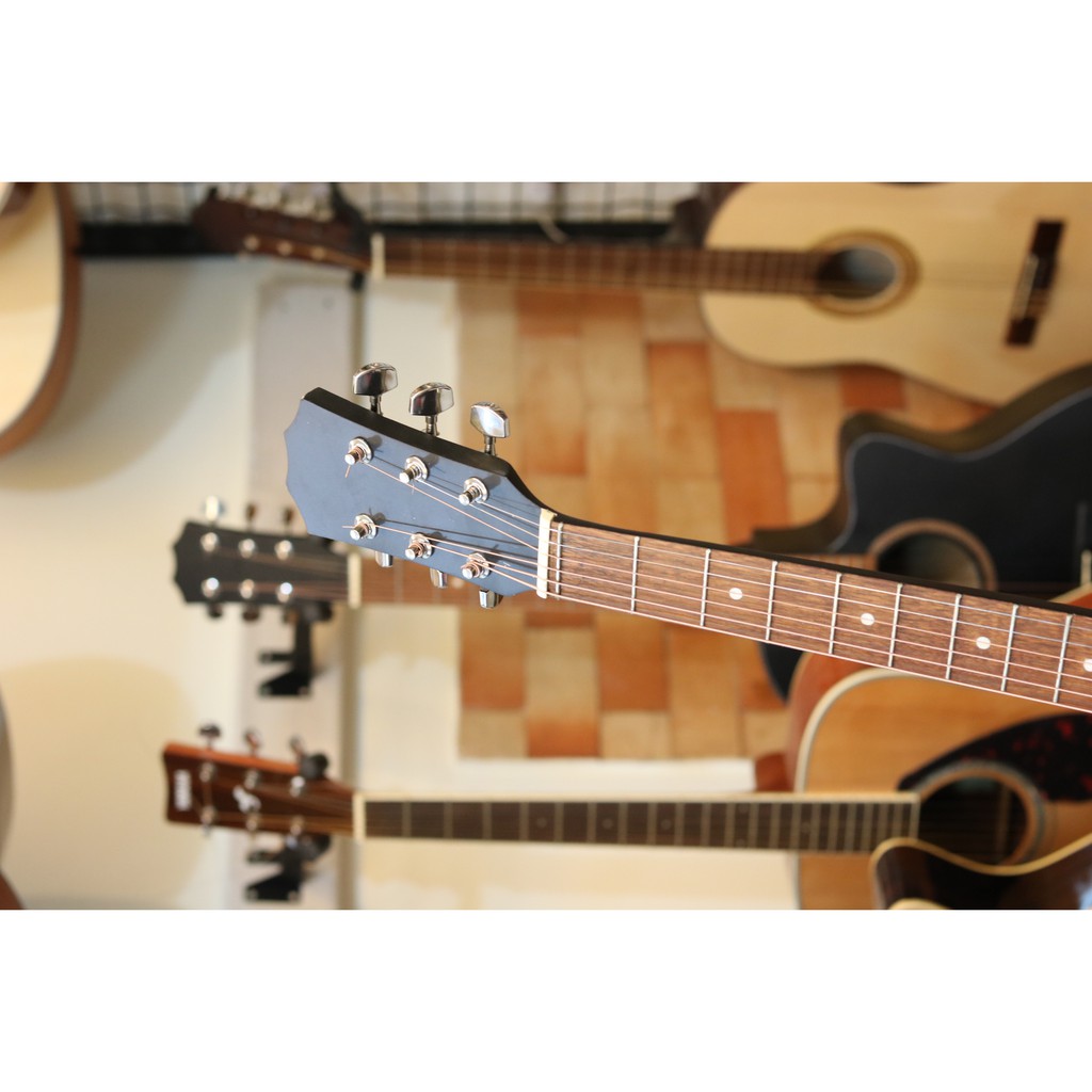 Đàn Guitar Dây Sắt dùng chơi đệm hát fingerstyle I Màu đen nhám gỗ nhập khẩu hàng việt nam sản xuất tặng kèm giáo trình
